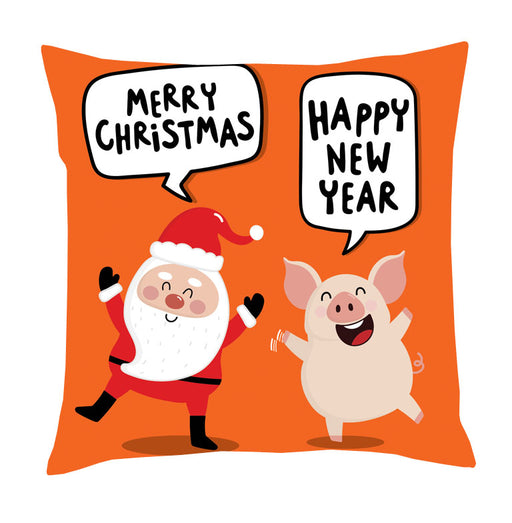 santa and pig cushion