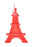 red eiffel tower luggage tag