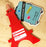 red eiffel tower luggage tag