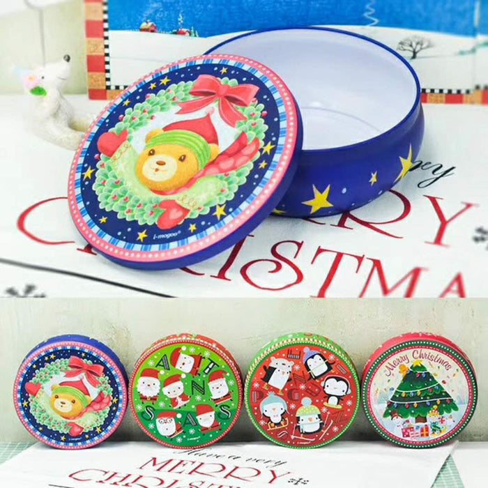 bear round gift tin