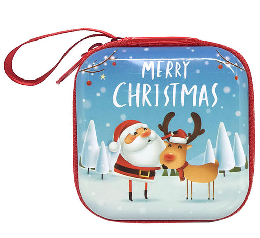 santa reindeer tin pouch