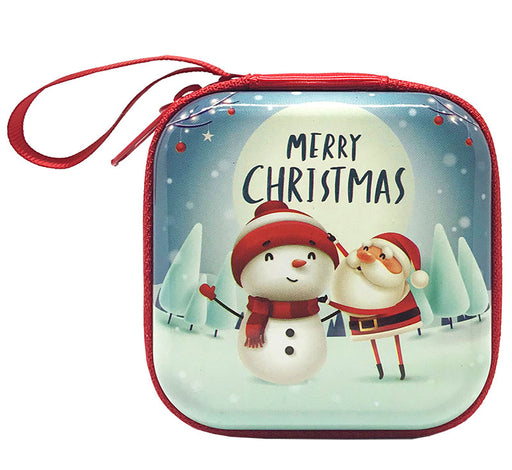 santa snowman tin pouch