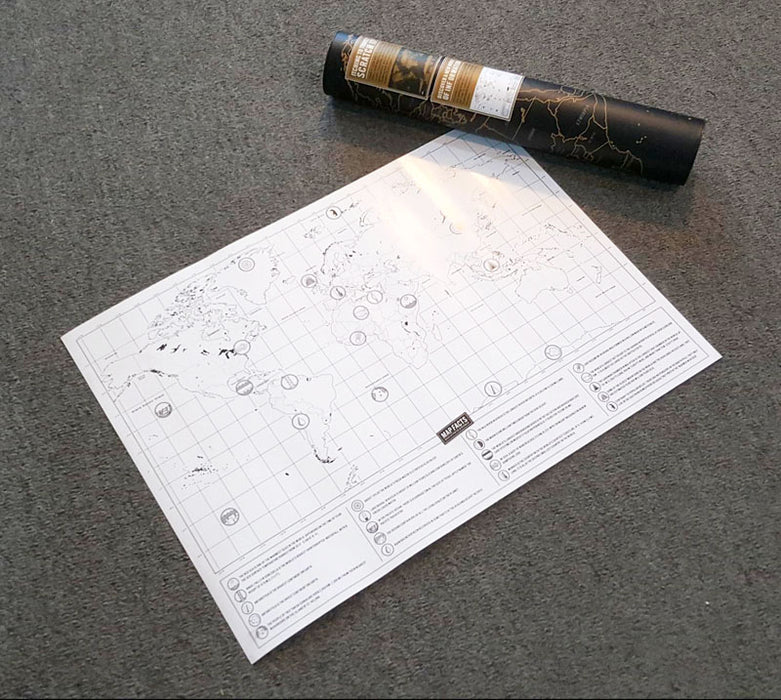 Mini Scratch Map travel scratch map small — amebastuff