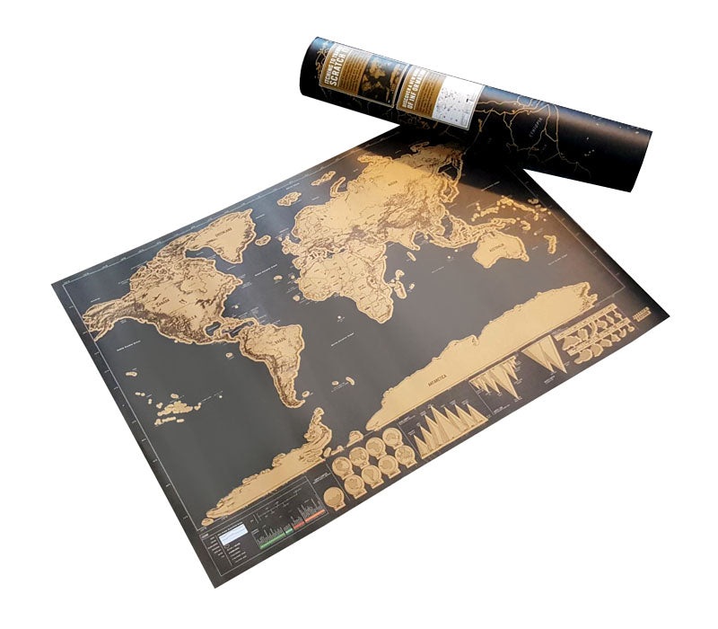 Mini Scratch Map travel scratch map small — amebastuff