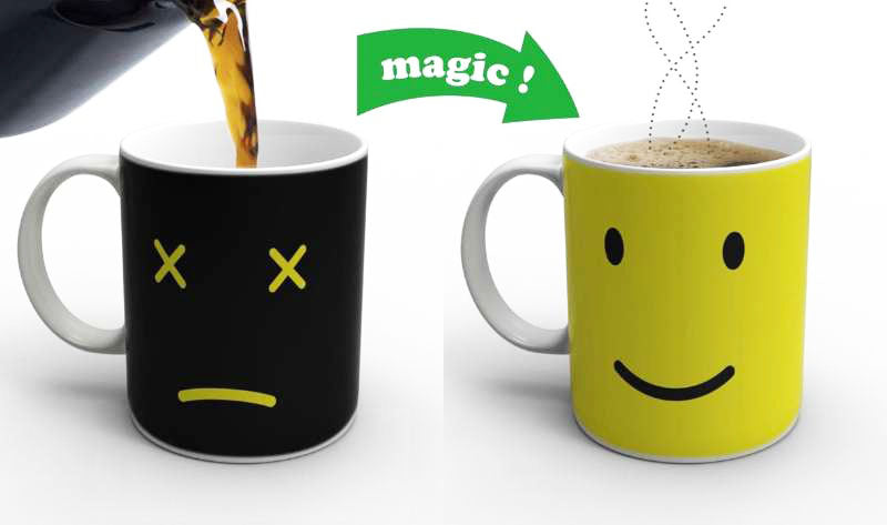 smiley colour changing mug