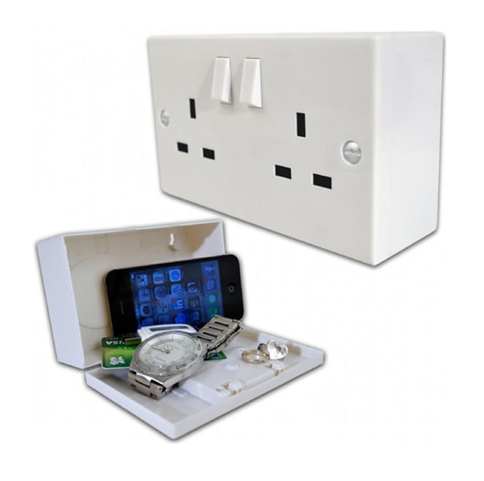 wall socket with hidden compartment