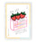 strawberry iron-on patch postcard