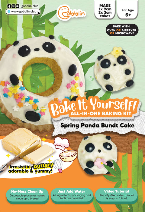 Spring Panda butter bundt cake
