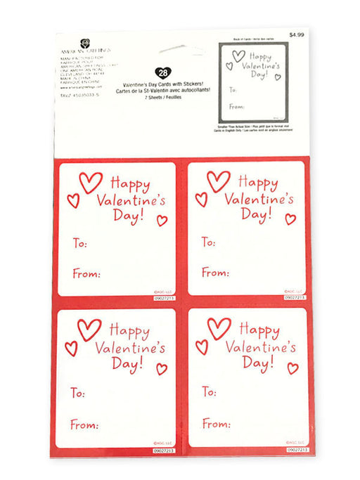 valentine cards with stickers