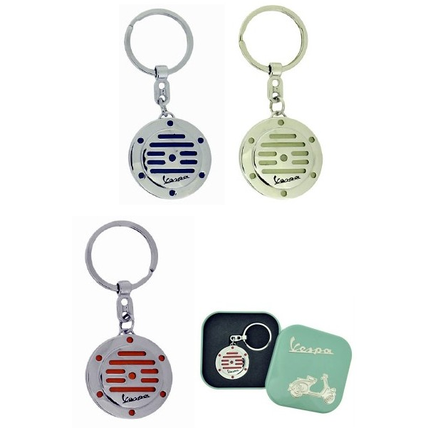 vespa chrome horn keyring amebastuff