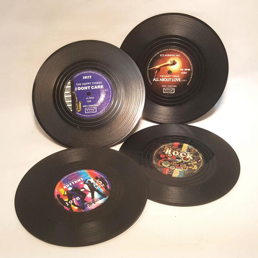 retro vinyl coasters