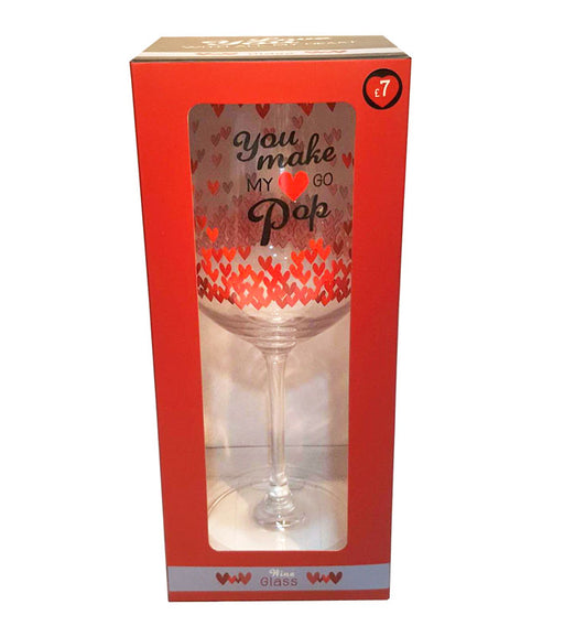 heart go pop wine glass